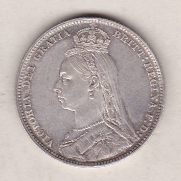 1891 Silver Shilling – Victoria Jubilee Head - Image 2