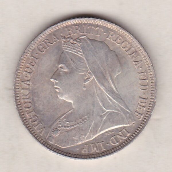 1893 Silver Shilling – Victoria Old Head - Image 2