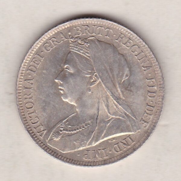 1895 Silver Shilling – Victoria Old Head - Image 2