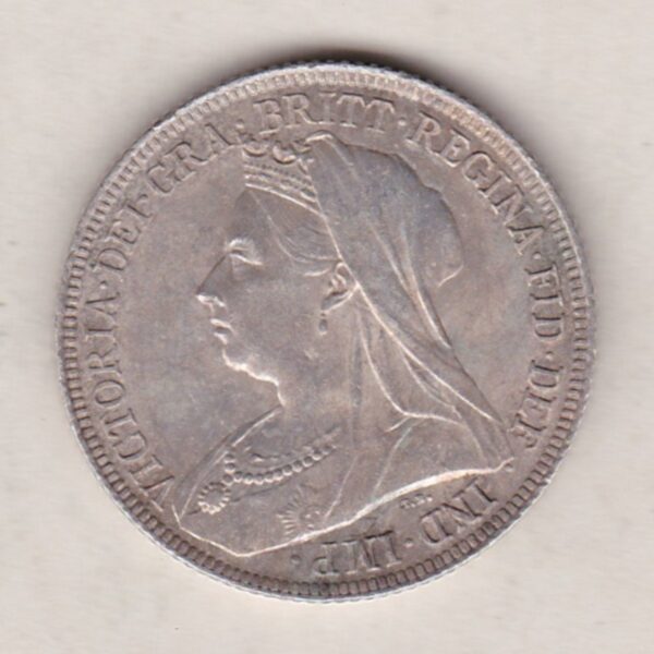 1897 Silver Shilling – Victoria Old Head - Image 2