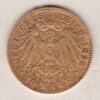 1898 A Germany Gold Ten Mark coin featuring the bust of Wilhelm II on the obverse. The crowned imperial eagle on the reverse.