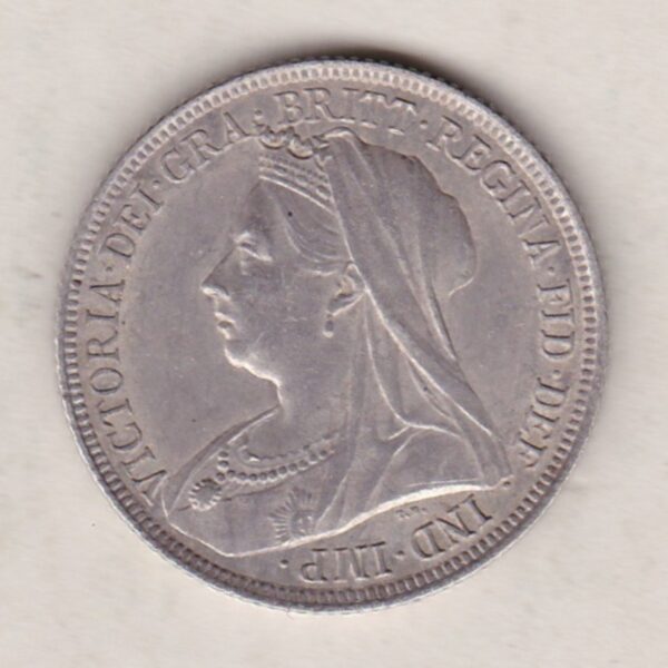 1898 Silver Shilling – Victoria Old Head - Image 2