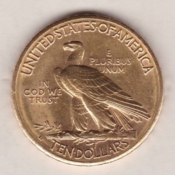 1910 D USA Ten Dollars Gold Coin - Image 2