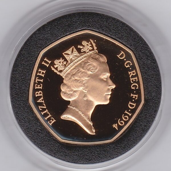 1994 Gold Proof Fifty Pence D-Day - Image 2