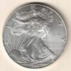 1999 Silver USA One Ounce Eagle. The liberty is on the obverse, The eagle is on the reverse. The coin contains one ounce of 999 fine silver.