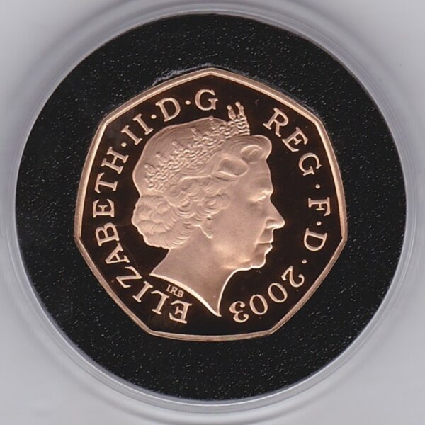 2003 Gold Proof Fifty Pence - Image 2