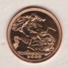 2003 Gold Half Sovereign coin featuring the fourth portrait of Queen Elizabeth II on the Obverse. St George and the dragon on the Reverse.