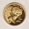 2004 China Gold Twentieth Ounce Panda Coin. The Gold Twentieth Ounce Panda coin was struck in 999 Fine Gold and weighs approx. 1.56 grams.