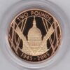 2005 Gold Proof Two Pounds WWII coin. This coin comes in the presentation box with certificate as issued by the Royal Mint.