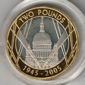 2005 Two Pounds Piedfort Silver Proof Coin. This double thickness coin was issued by the royal mint and includes the original box and certificate.