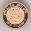 2008 Denmark Gold Proof 1000 Kroner Coin. This coin was struck in 0.900 Gold and weighs approx. 8.65 grams. The equivalent of 0.25 ounces of fine Gold.