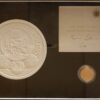 2011 Gold Proof One Pound Cardiff coin. This coin comes in a wooden presentation frame with plaster mould and certificate number 0001.