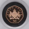 2013 Gold Proof Fifty Pence Christopher Ironside Coin. This coin was struck to celebrate Christopher Ironside. The coin comes boxed with certificate.