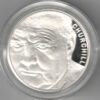 2015 Five Pounds Piedfort Silver Proof Churchill Anniversary. This double thickness coin comes boxed with certificate as issued by the royal mint.