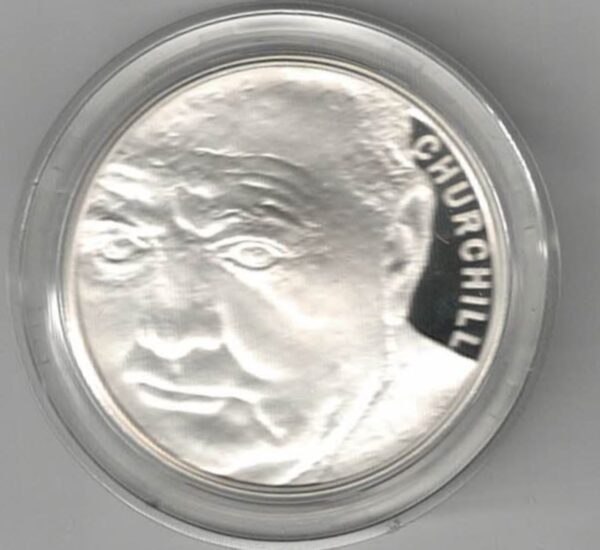 2015 Five Pounds Standard Silver Proof Churchill Anniversary. This Standard proof coin comes boxed with certificate as issued by the royal mint.