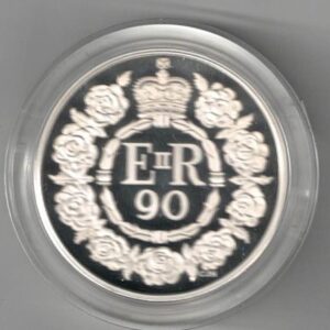 2016 Five Pounds Piedfort Silver Proof Queen's 90th Birthday Coin. All coins are in stock for despatch. You are buying one coin.