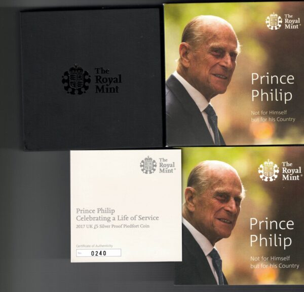 2017 Five Pounds Piedfort Silver Proof Prince Philip - Image 3