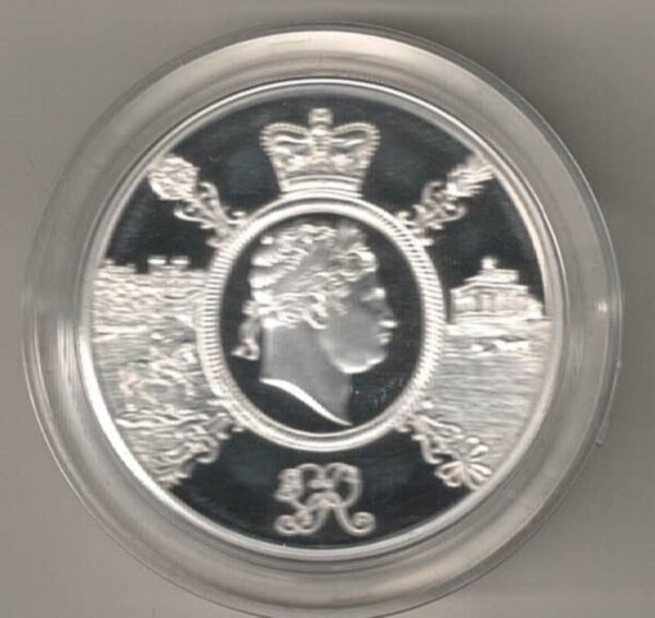 2020 Five Pounds Double Thickness Piedfort Silver Proof George III. All coins are in stock for despatch. You are buying one coin.