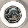 2021 Silver Proof Fifty Pence Temnodontosaurus. This coin comes in the original box with certificate as issued by the royal mint.