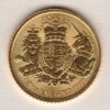 2022 Gold Tenth Ounce Royal Arms coin featuring Queen Elizabeth II on the Obverse. The Royal Coat Of Arms on the Reverse.