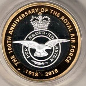 2018 Two Pounds Standard Silver Proof Raf Centenary Badge coin, was issued by the royal mint and includes the original box and certificate.