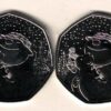 Two 2022 Snowman cupro nickel fifty pence coins featuring Queen Elizabeth II on the Obverse. These are popular Christmas coins