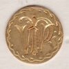 Inscribed USA Gold Dollar coin, the Indian head design on the Obverse. The inscribed letters W and P Reverse.