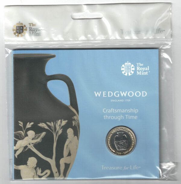 Sealed 2019 Royal Mint Wedgwood Two Pound Coin featuring Elizabeth II on the obverse. All coins are in stock for despatch.