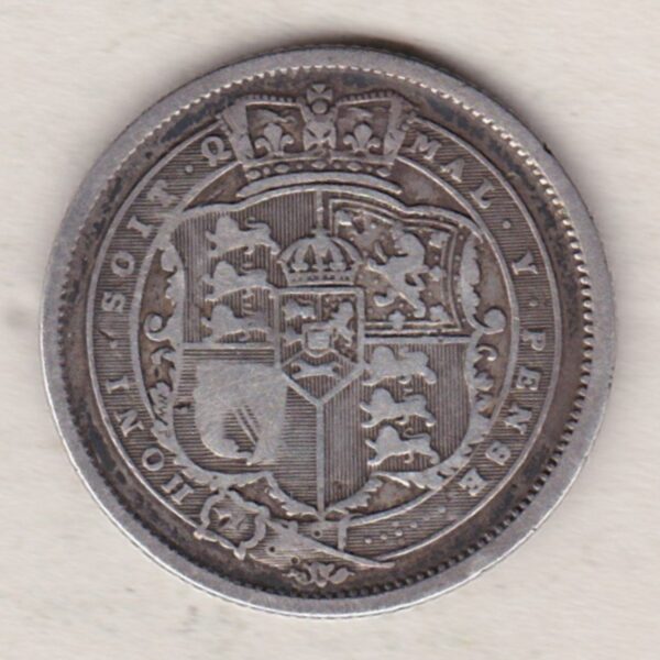 1819 Overstruck Silver Shilling - George III - Image 2