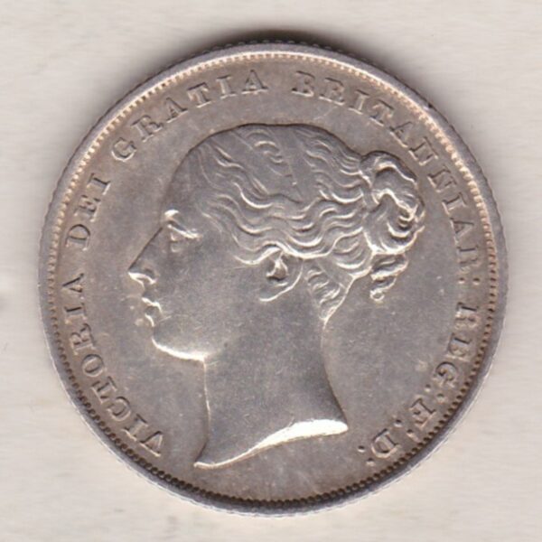 1842 Silver Shilling - Victoria Young Head - Image 2