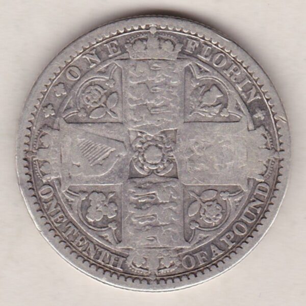 1849 Silver Godless Florin Coin - Image 2