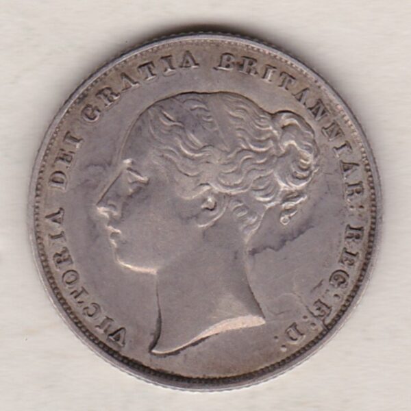 1856 Silver Shilling - Victoria Young Head - Image 2