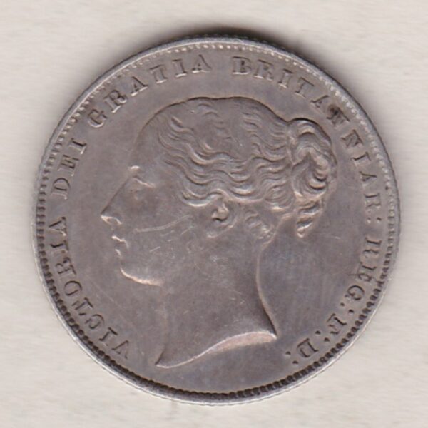 1861 Silver Shilling - Victoria Young Head - Image 2