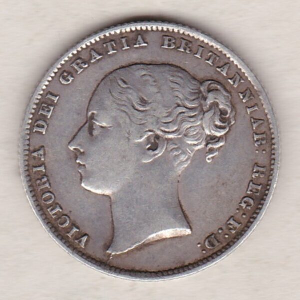 1862 Silver Shilling - Victoria Young Head - Image 2