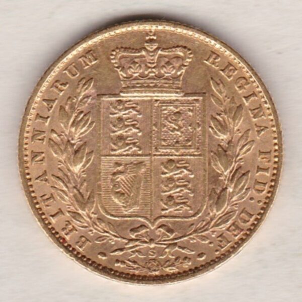 1871 S Gold Sovereign Coin - Shield Back - Image 2