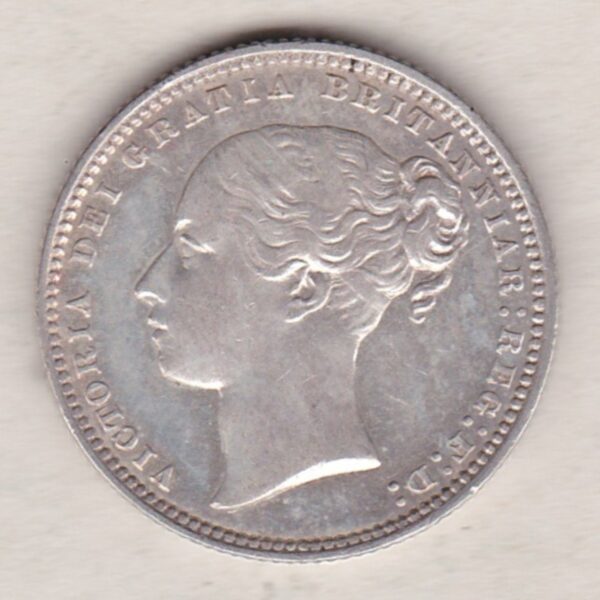 1871 Silver Shilling - Victoria Young Head - Image 2