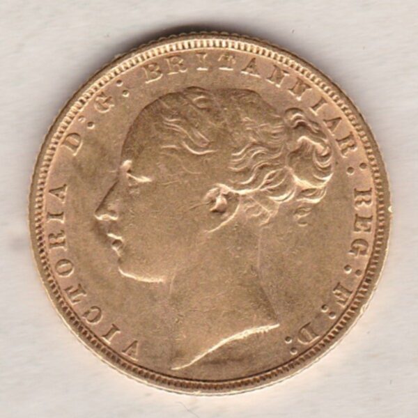 1872 Gold Sovereign Coin - Victoria Young Head - Image 2