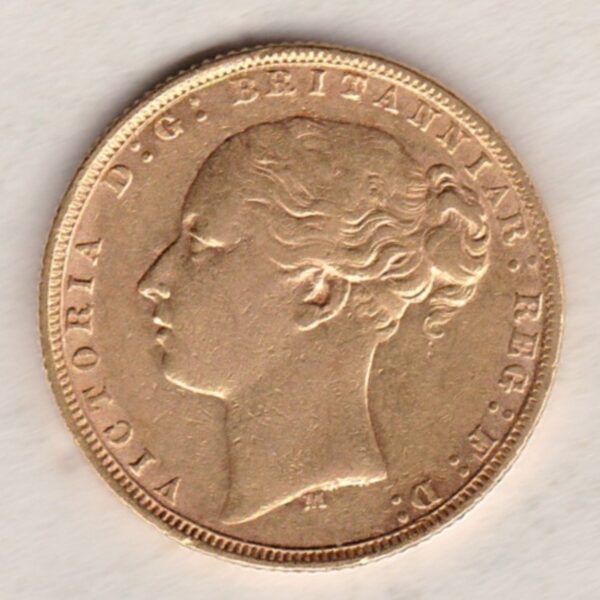 1874 M Gold Sovereign Coin - Victoria Young Head - Image 2