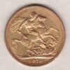 1876 M Gold Sovereign Coin featuring Queen Victoria Young Head on the Obverse and St George & the Dragon on the Reverse. Melbourne Mint.