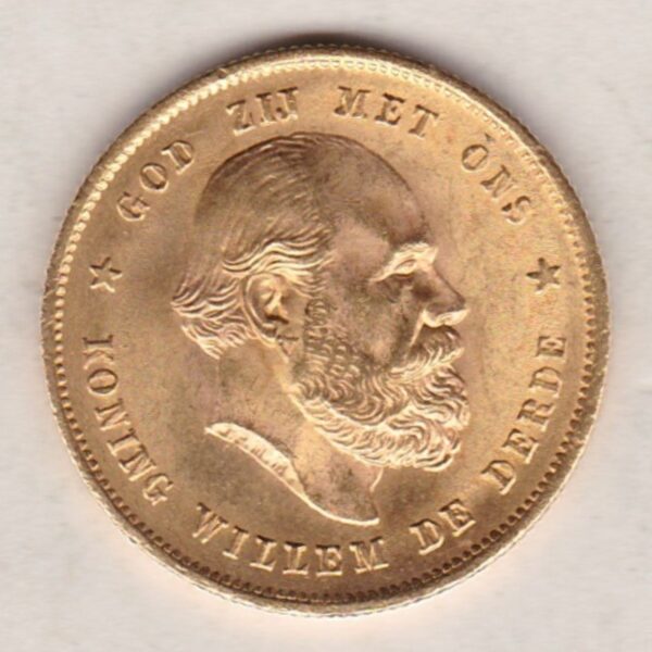 1876 Netherlands Gold Ten Gulden - Image 2