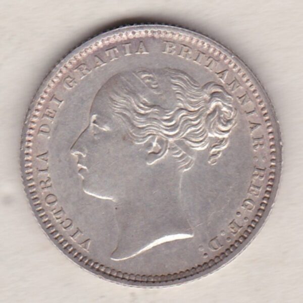 1878 Silver Shilling - Victoria Young Head - Image 2