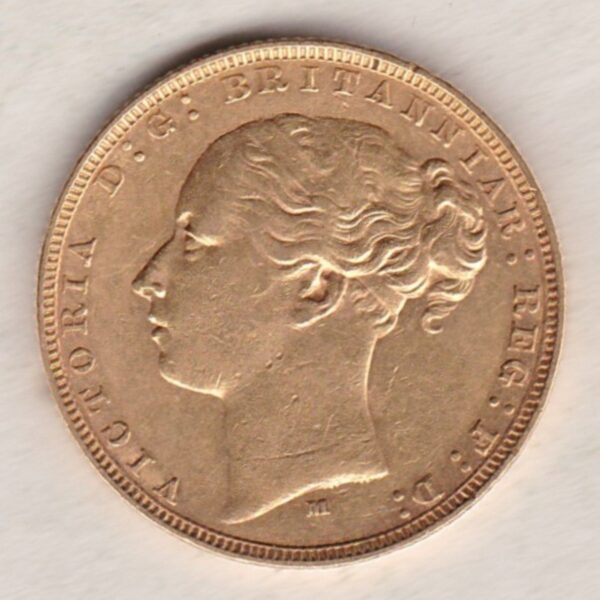 1879 M Gold Sovereign Coin - Victoria Young Head - Image 2