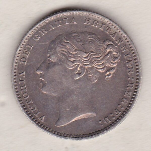 1879 Silver Shilling - Victoria Young Head - Image 2