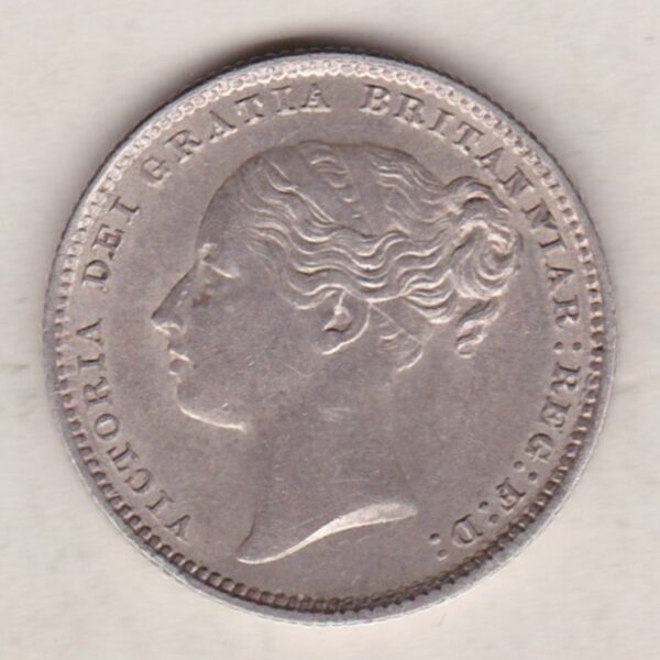 1884 Silver Shilling - Victoria Young Head - Image 2