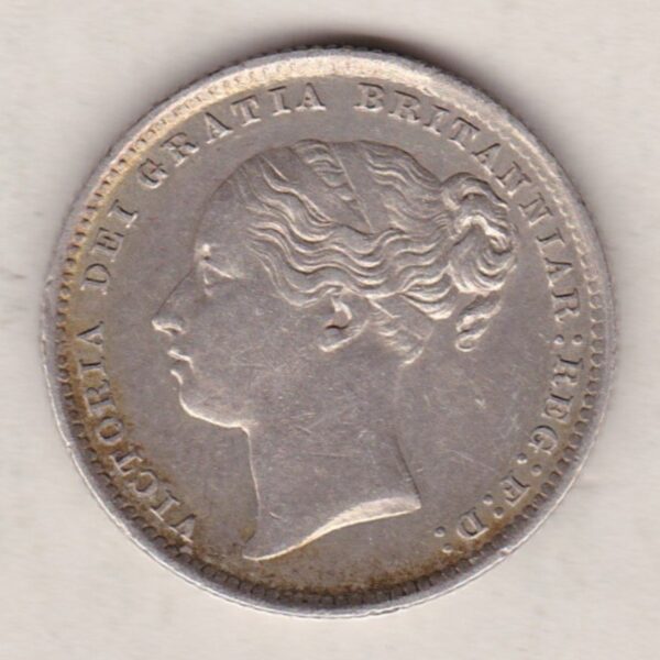 1887 Silver Shilling - Victoria Young Head - Image 2