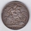 1893 LVI Silver Crown Coin featuring Queen Victoria old head or vailed head on the Obverse and the St George & dragon design on the reverse.