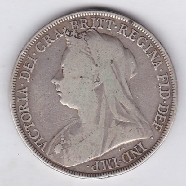 1893 LVII Silver Crown - Victoria Old Head - Image 2