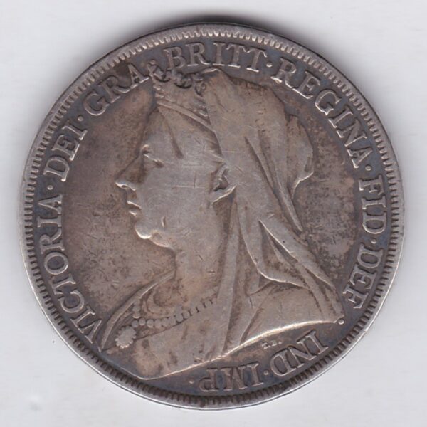 1894 LVIII Silver Crown - Victoria Old Head - Image 2