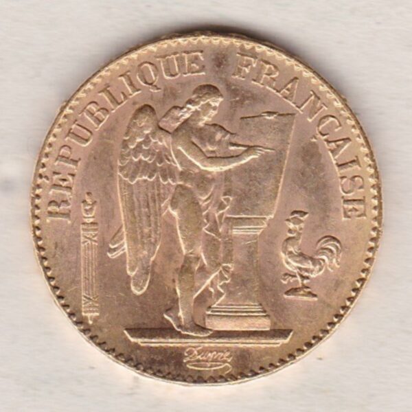 1897 A France Gold Twenty Francs - Image 2