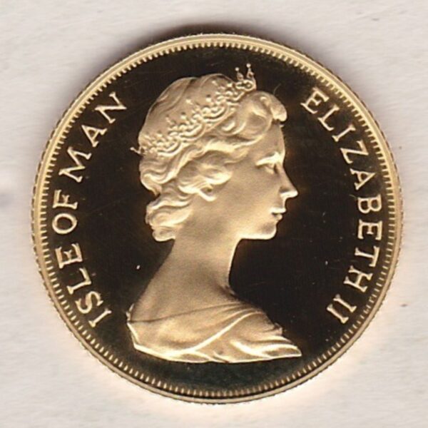 1974 Isle Of Man Gold Proof Half Sovereign - Image 2